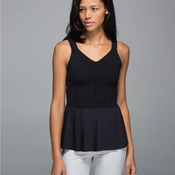 lululemon athletica Tops - Lululemon City Peplum Tank in Black